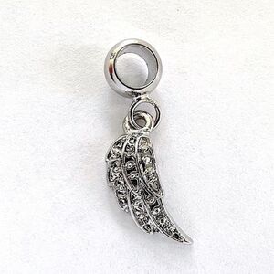 Silver Angel Wing Charm